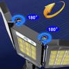Luz Solar de Jardim Externa Dobrável de Três Lados Led Doméstica Estilo Pastoral Controle Remoto Luz com Sensor Montada na Parede Poste de Luz