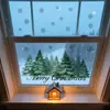 Hs1818E "Feliz Navidad" Bosque Navideño Perenne Pegatina de Pared Pegatina Decorativa para Ventana de Cristal