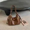 Bolsa Transversal Grande Capacidade de Axila Feminina Simples Elegante Moderna Inclinada de Ombro Textura da Moda para o Dia a Dia Bolsa Tote de Ombro Único