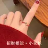 Novo Anel do Ano do Serpente do Zodíaco Chinoiserie com Cordão Vermelho em Formato de Serpente para Mulheres, Luxo Acessível e Design Aberto de Alta Qualidade Novo Anel de Ano Novo para Namorada