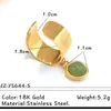 Anillos de Acero Inoxidable de Nuevo Estilo Europeo y Americano con Colgantes de Piedra Natural, Diseño de Lujo Ligero y de Gama Alta, Anillos de Acero de Titanio Que No Se Desvanecen
