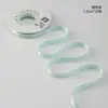 Serie de Color Sólido Cinta Verde Menta Cinta de Algodón Brillante por Ambos Lados Lazo para Ramo de Flores Corbata de Moño Cinta Floral para Manualidades
