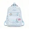 Mochila escolar redutora de peso, protetora da coluna, versátil, de grande capacidade para estudantes universitários, do ensino fundamental II e do ensino médio, mochila com blocos de cores, bolsa de viagem para laptop