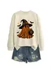 Amazon eBay Estación Independiente Personalidad Elegante Sudadera con Capucha de Otoño Invierno Nueva para Mujer Estampado de Leopardo Naranja Brujo Fantasma Comercio Exterior
