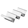 Suporte para Burrito de Aço Inoxidável 430 Transfronteiriço Suporte para Panqueca Tucker Suporte para Rolinho de Frango de 3 Compartimentos Bandeja Ondulada para Tortilla