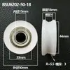 Rolamento 608ZZ com revestimento plástico e canaleta em U de nylon para portas e janelas de correr, polia com canaleta em H em forma de U, roda pequena EUB grande