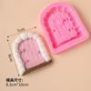 Molde de Bolo Fondant Chocolate Silicone Estrela-do-mar Waffle Botão Estrela de Cinco Pontas Coração Digital Inglês Sorvete