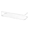 Caja de almacenamiento apilable para escritorio, papelería, pegatinas, notas adhesivas, lápices, artículos diversos, estrecha, larga, acrílica transparente