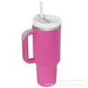 Copo de Carro de Aço Inoxidável de 40 oz, Segunda Geração, Copo de Grande Capacidade com Isolamento a Vácuo de Camada Dupla, Copo de Gelo com Canudo para Casa, Montado no Carro