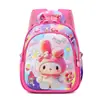 Mochila de jardim de infância para reduzir o peso para alunos do ensino fundamental do primeiro e segundo ano, bolsa escolar infantil, fofa de desenho animado Kuromi bebê