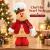 Pelúcia criativa de boneco de gengibre chef europeu e americano com tema de Natal, um item decorativo para sua mesa