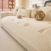 Fornecimento exclusivo transfronteiriço de almofadas de sofá de pelúcia macia, novos estilos outono/inverno, capas simples para sofá de sala e capas fofas à prova de gatos para encosto