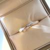 Anillo de Doble Punta Shangjia Aleación de Cobre Plata Seiko Chapado Grueso Oro de 24 Quilates Anillo Completo de Diamantes Anillo Índice para Mujer