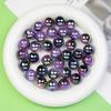 Ding Yi 16 mm Cielo Estrellado Luna Fría cuentas redondas de dos colores cuentas de resina galvanizadas agujero recto cuentas sueltas accesorios para joyería de cuentas diy