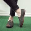 Sapatos de Borracha para Primavera e Outono, Tênis de Lona, Sapatos Casuais, Sapatos de Trabalho Respiráveis Masculinos, Sapatos de Tecido Slip-On, Sapatos de Pai para Meia-Idade e Idosos, Dropshipping