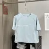 Absorción de Humedad al Aire Libre Secado Rápido Holgada Color de Contraste Cuello Redondo Entrenamiento Deporte Manga Corta Camiseta para Mujer 7198