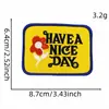 Pegatinas de Tela Bordadas con Texto en Inglés de Colores Caricaturescos Transfronterizas Parches Decorativos Personalizados Sellos Bordados Parche Adhesivo Termofusible Listo para Enviar