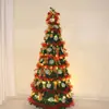 Árbol Plegable Árbol de Navidad Paquete para el Hogar Cifrado DIY Luminoso Adornos Grandes Navidad Ins Árbol de Navidad Brillante