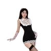 Ropa Interior Sexy de Gato de Leche Codicioso Encaje de Deseo Puro Falda de Cadera Conejita Sexy Uniforme OL Tentación de Pecho Pequeño Traje Libre