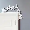 Transfronterizo Nuevo Venta al por Mayor Creativo Adornos de Navidad Esquina del Marco de la Puerta Decoración del Hogar Papá Noel Esquina Verde de la Puerta