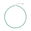 Collar de Turquesa Natural de Verano para Mujer Nuevo Triángulo Geométrico Cadena de Clavícula de Plata Cadena de Collar de Lujo Ligero Nicho de Alta Calidad