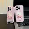 Funda Rosa de Puntos Gatito Kt para Teléfono Adecuada para Apple 17, Film, Soporte Vivo, Huawei Pura 80, Xiaomi 17 Pro Max