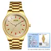 Nuevo Reloj Elegante de Gipsofila Jinghong Suizo Aisi Original Resistente al Agua Reloj Dorado Regalo-2503