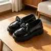 Mocasines negros retro para mujer, nuevo modelo verano 2026, zapatos de suela gruesa JK, estilo británico, zapatos de mujer talla grande 38-42