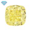 Huagang Gem 9A Amarelo Ganso Flor de Gelo Cortado Quadrado de Diamante de Alto Carbono Zircônia Pedra Bruta Anel Anel Principal Venda Direta Fábrica