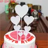Amor Estrella de Cinco Puntas Set de 7 Piezas Bandera Postre Pastel Tarjeta Bandera para Hornear Enchufe Decoración para Pastel de Cumpleaños Fiesta