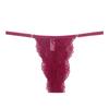 Amazon popular cor sólida cinto fino sem costura sexy fio dental sem costura cintura baixa confortável oco transparente renda roupa íntima