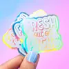 Pegatinas de vinilo de dibujos animados más vendidas, autoadhesivas, etiquetas impermeables, pegatinas troqueladas, pegatinas holográficas para manualidades y pegatinas para velas