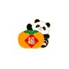 Broche de panda del Festival de Primavera, caricatura, lindo Año Nuevo, estilo chino, fortuna, Año Nuevo, saludo de Año Nuevo, estudiante, mochila escolar, decoraciones, insignia