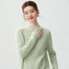Suéter de Tricô Fio Fancy GNC 25% Seda de Amora 75% Caxemira Feminino Gola Alta Meia-calça Manga Raglan Camada Base Grossa