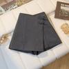 Falda de verano para mujer, estilo chino, con lazo en el busto, irregular, de cintura alta, estilo A, adelgazante, corta