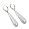 Pendientes de Perla con Forma de Gota de Agua de Moda Gancho de Oreja de Plata S925 Pendientes de Perla de Imitación de Concha Pendientes Largos de Gama Alta para Mujeres Aspecto Adelgazante Nuevo Estilo
