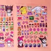 Pegatinas de burbujas lindas de Sanrio coolomi para niños, vestidor de burbujas vertical, juguete de escena educativa, niña