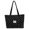 Bolsa de ombro de tecido com poá, transfronteiriça, nova, para mulheres, versátil, casual, para o trabalho, leve, ombro único, grande capacidade, bolsa casual