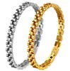 Pulsera Elegante y Versátil de Acero Inoxidable para Hombres y Mujeres, Nuevo Estilo Trendy Coreano y Japonés 2025 con Piedra Metálica de Germanio y Pulsera de Acero de Titanio