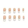 Bestseller transfronterizo en Europa y América: Uñas postizas portátiles con un toque dulce y fresco, deslumbrante, de alta gama, forma cuadrada europea, estilo largo, al por mayor, brillantes