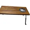 Mesa de Picnic Exterior de Madera Mesa Estufa Mesa de Picnic para Gira de Primavera Mesa de Camping Exterior Mesa Plegable Tipo Tarjeta Madera Maciza Mesa para Cocinar y Té