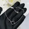 Collar Fanjia Clover de ágata negra de alta versión, oro alto, doble cara, cadena de clavícula con colgante de trébol de la suerte, pulsera de fritilaria para mujer