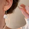 Brincos de Franja Flor de Fada Super para Mulheres 2025 Novo Estilo Luxo Acessível Brincos de Ponta Brincos de Design de Nicho Retrô Francês