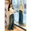 Nueva Colección Otoño/Invierno 2026: Suéter Pulóver Holgado de Manga Larga Estilo Coreano para Mujer con Cuello Camisero y Media Cremallera, Top de Punto de Color Sólido