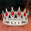 Corona de Tiara de Aleación Barroca Transfronteriza Europea y Americana 16 Gotas de Agua Flor Corona Redonda Completa Adornos para Decoración de Pasteles