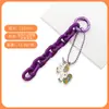 Llavero Colgante Cadena Arcoíris Creativo Colgante Pequeño Fresco Dopamina Accesorios DIY Cubierta de Auriculares Colgante para Pareja
