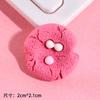 Funda para Teléfono Móvil de Galleta de Crema de Ojos Grandes para Niños de Dibujos Animados Pasador para el Cabello Japonés-Coreano Cuerda para el Cabello Hecho a Mano Accesorios DIY Resina Comida Jugar