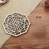 Decoração de Bolo Estilo Chinês Novo para o Festival do Meio Outono de 2026 Ornamento de Coelho Luminoso Cartão de Inserção de Tela de Madeira Estilo Antigo
