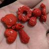 Joyería de cinabrio arena roja ruyi amor elefante bolsa de dinero valiente colgante accesorios pequeños DIY cuentas de cinabrio venta al por mayor