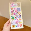 Pegatinas suaves y lindas de melocotón de dibujos animados para niños, pegatinas para aliviar el estrés, pegatinas 3D de animal conejo para agenda